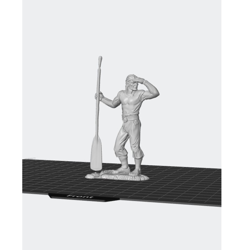 Pirate Lookout STL – Historical Pirate Miniature for 3D Printing (17th–18th Century)