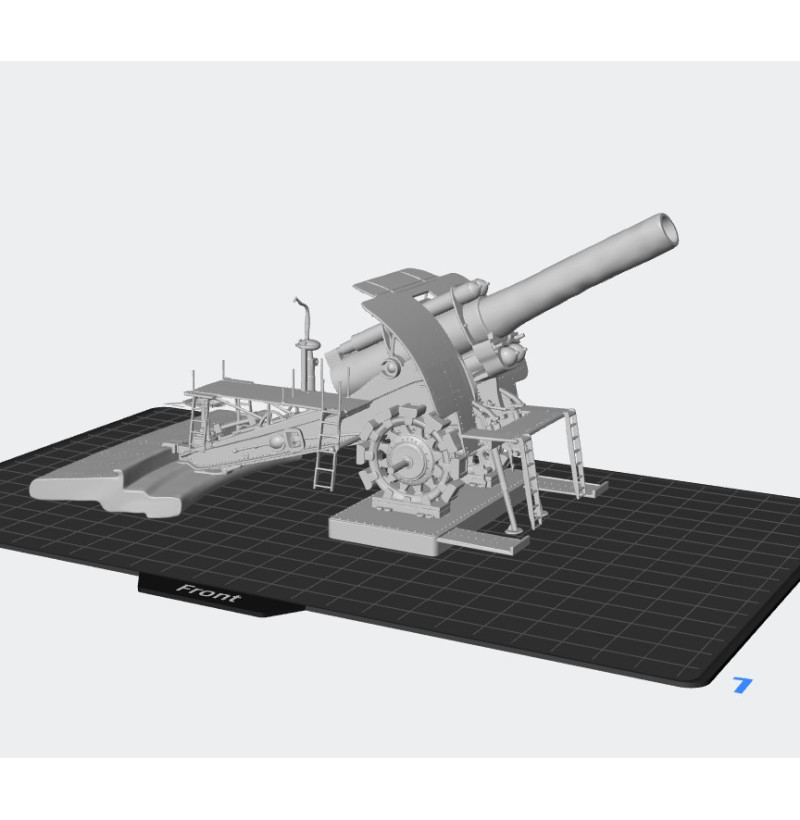 Big Bertha — German Super Heavy Siege Howitzer (1914–1918)  STL for 3D Printing | 28mm / 32mm / 54mm / bust | FDM / Resin | Instant Download