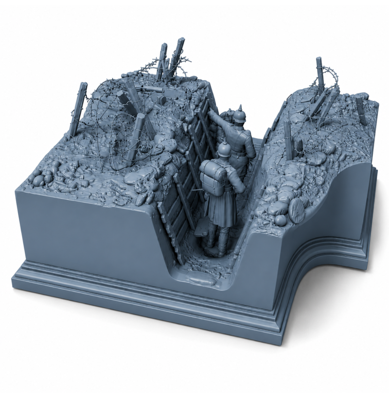 WWI German Trench Diorama STL File for 3D Printing