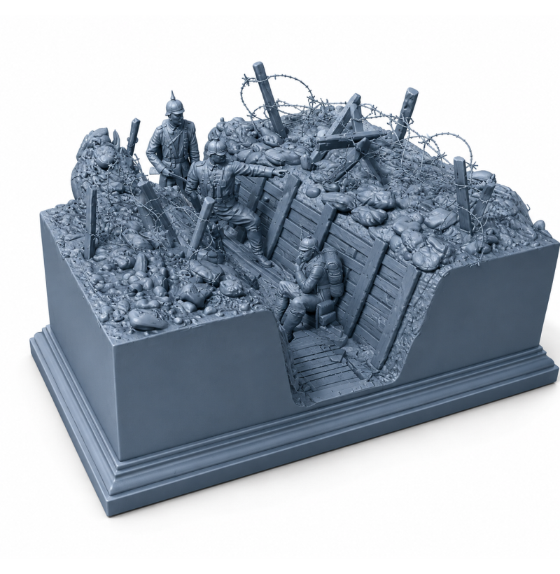 WWI German Trench Diorama STL File for 3D Printing