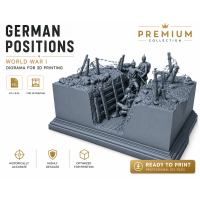 WWI German Trench Diorama STL File for 3D Printing WWI German Trench Diorama STL File for 3D Printing