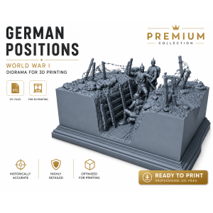 WWI German Trench Diorama STL File for 3D Printing