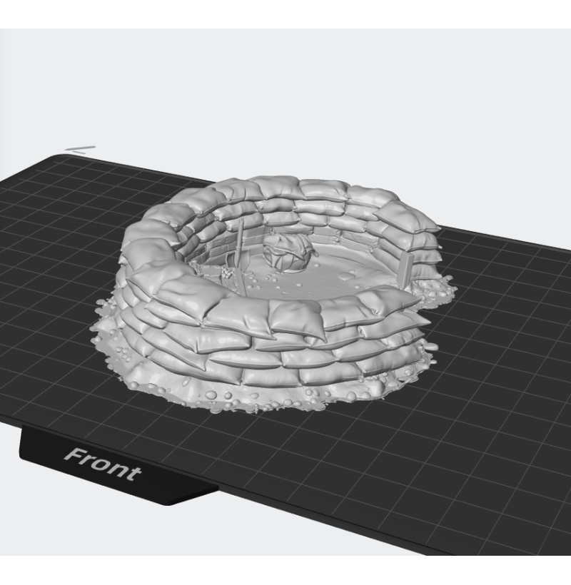 WWII Sandbag Bunker – STL File for 3D Printing