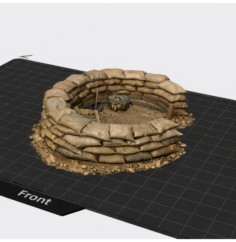 WWII Sandbag Bunker – STL File for 3D Printing