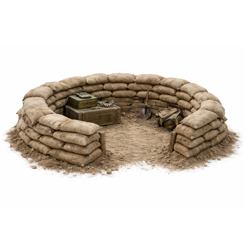 WWII Sandbag Bunker – STL File for 3D Printing