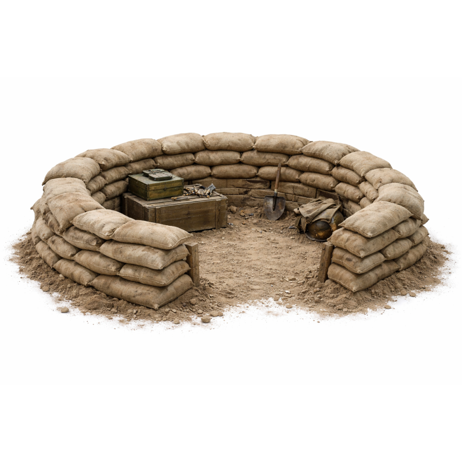WWII Sandbag Bunker – STL File for 3D Printing WWII Sandbag Bunker – STL File for 3D Printing