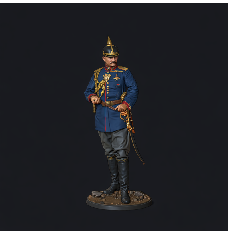 WWI German (Prussian) Officer — STL Files for 3D Printing | Instant Download