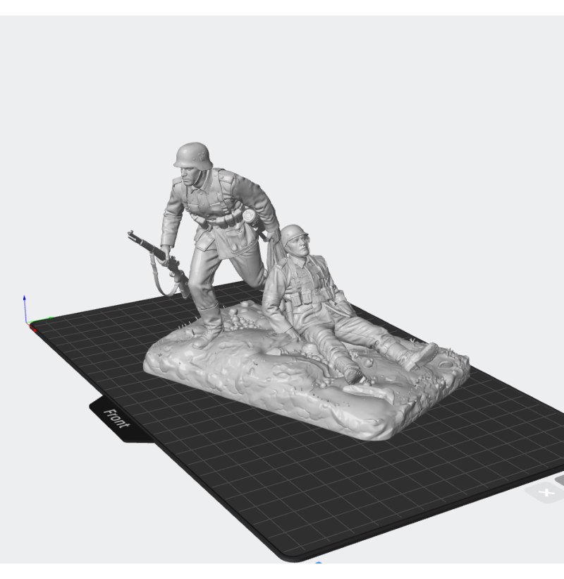 WWII Diorama — Rescuing a Wounded Comrade STL File for 3D Printing