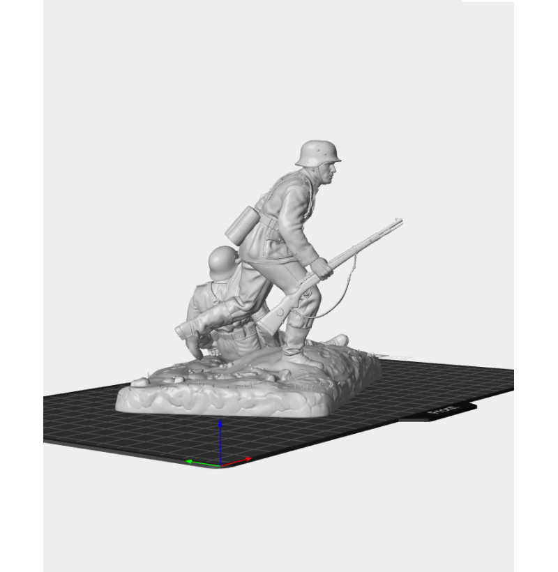 WWII Diorama — Rescuing a Wounded Comrade STL File for 3D Printing