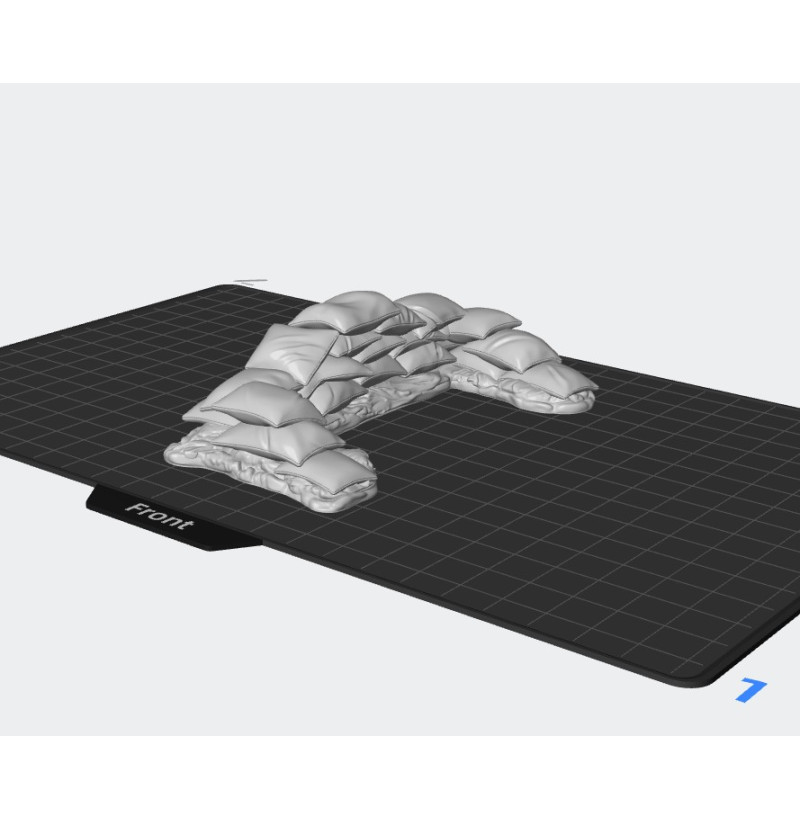 Sandbag Bunker STL – Military Terrain for Wargames and Diorama 3D Printing