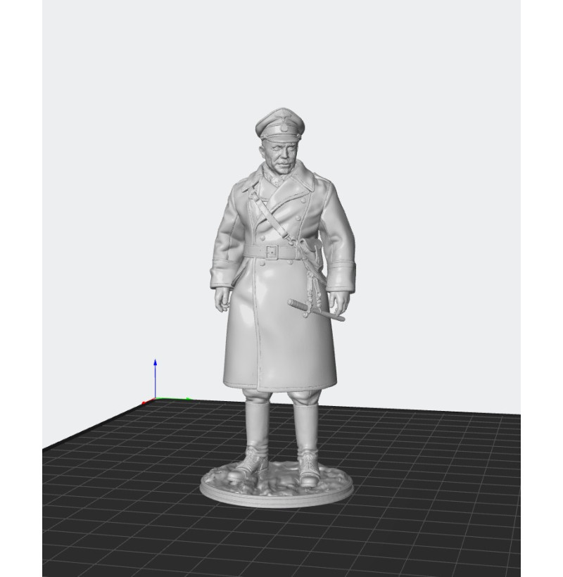WWII German General STL File for 3D Printing