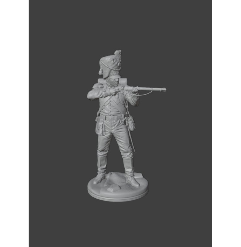 Napoleonic Infantry (France) — Musketeer Aiming | STL for 3D Printing