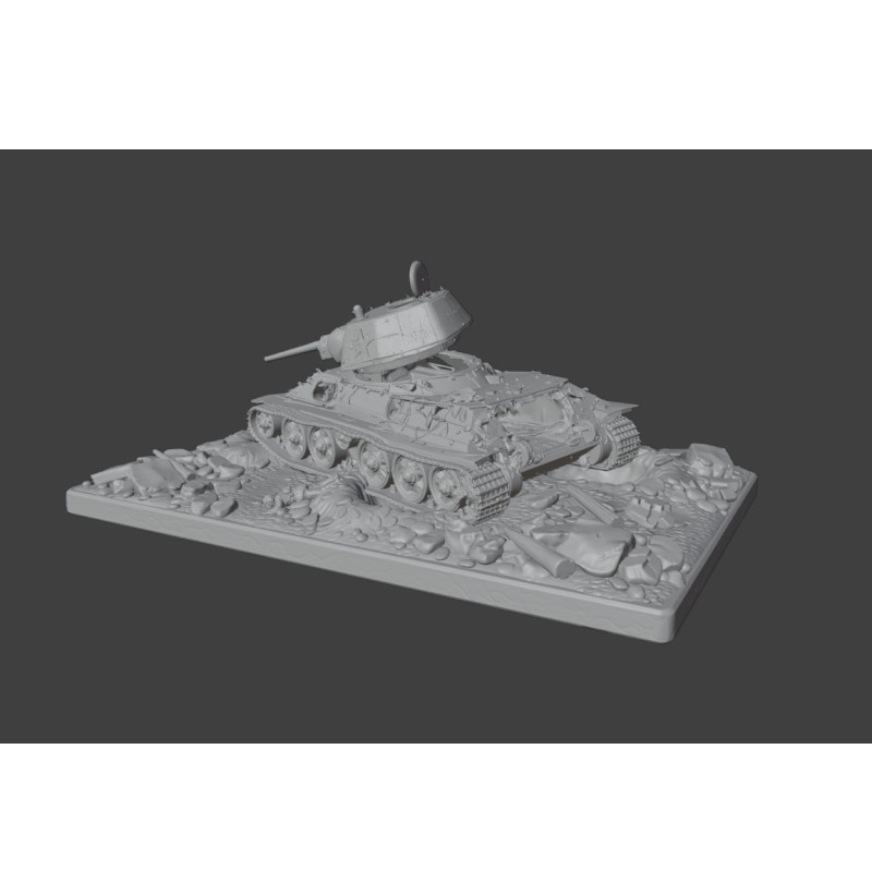 T-34 (USSR) — STL Files for 3D Printing | WWII Tank Diorama | Instant Download
