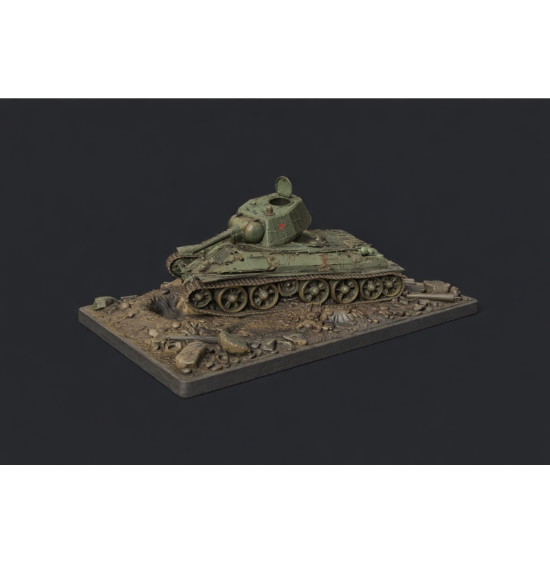 T-34 (USSR) — STL Files for 3D Printing | WWII Tank Diorama | Instant Download