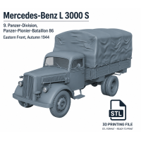 Mercedes-Benz L 3000 S STL модель військової вантажівки Другої світової війни для 3D-друку