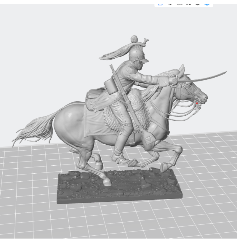 Napoleonic Cavalry Officer on Horseback — STL Files for 3D Printing