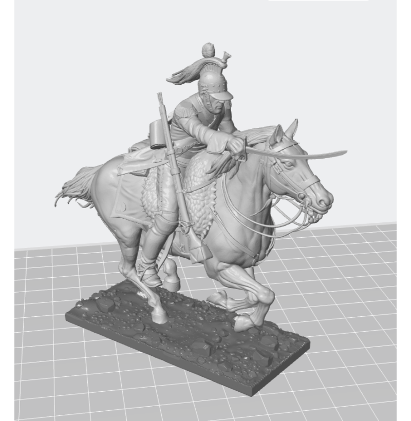 Napoleonic Cavalry Officer on Horseback — STL Files for 3D Printing
