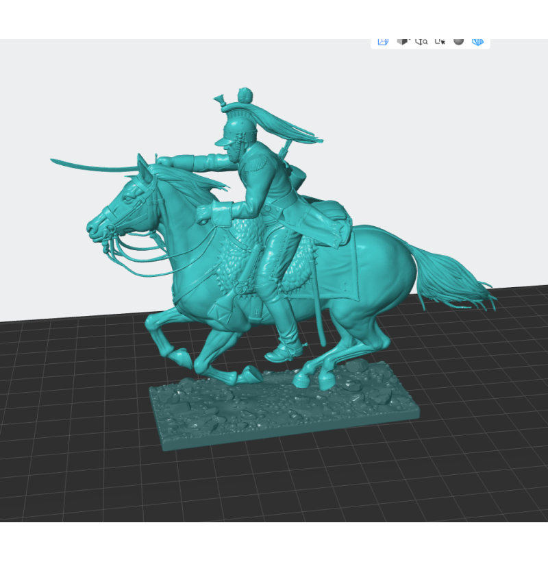 Napoleonic Cavalry Officer on Horseback — STL Files for 3D Printing