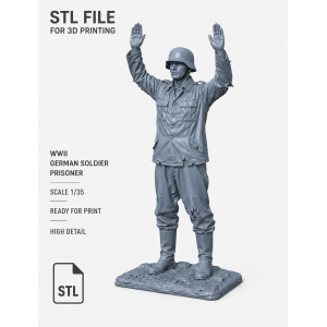 WWII German Soldier Prisoner STL File for 3D Printing