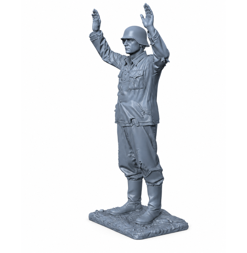 WWII German Soldier Prisoner STL File for 3D Printing