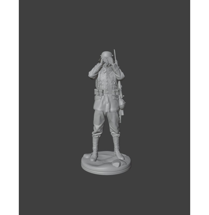 German World War I Infantryman with Binoculars (1914–1918) – STL File for 3D Printing