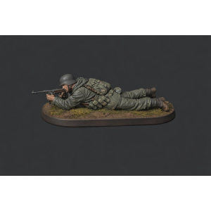 WWII German Infantry Soldier (Prone with Rifle) — STL for 3D Printing | Wargames • Diorama • Painting | Instant Download