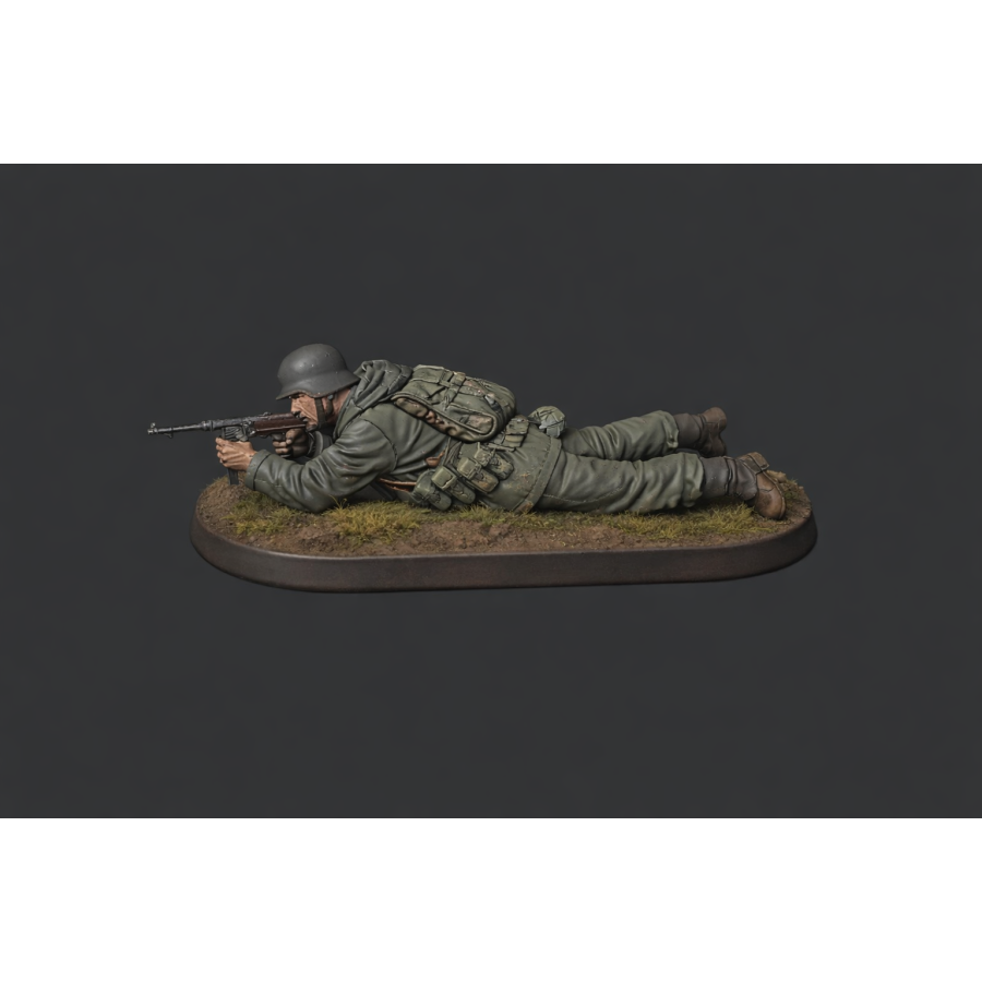 Німецький піхотинець WWII (лежачи з гвинтівкою) — STL для 3D-друку | Wargames • Diorama • Painting | Instant Download Німецький піхотинець WWII (лежачи з гвинтівкою) — STL для 3D-друку | Wargames • Diorama • Painting | Instant Download