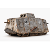WWI German Heavy Tank A7V — STL for 3D Printing | Instant Download
