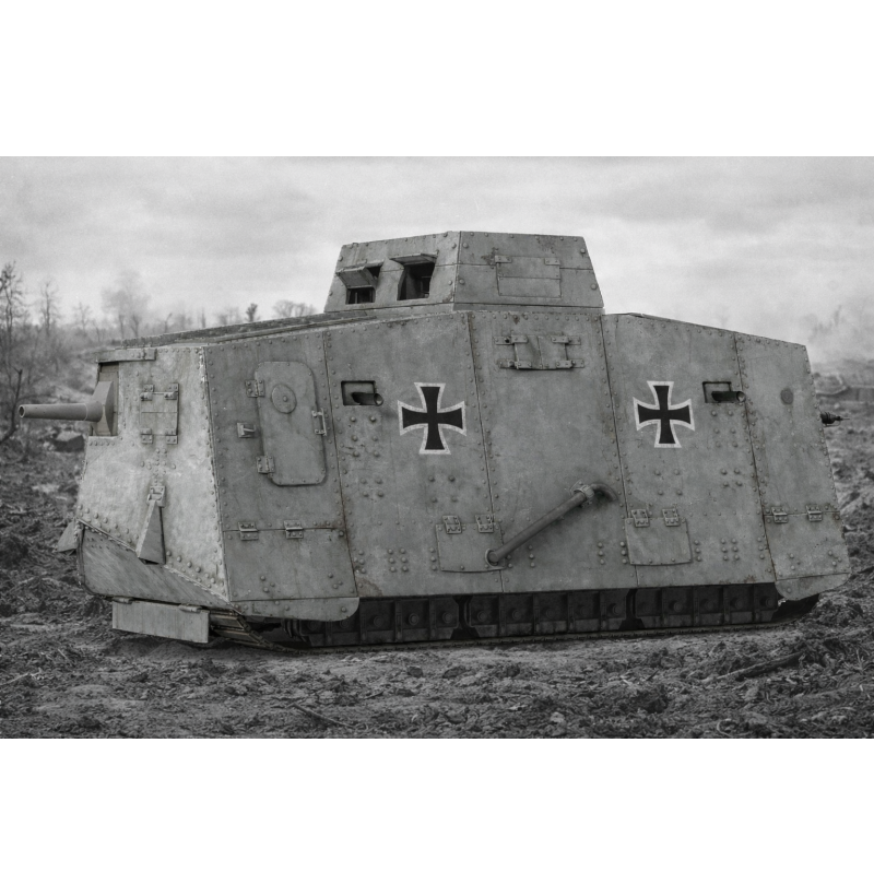 WWI German Heavy Tank A7V — STL for 3D Printing | Instant Download