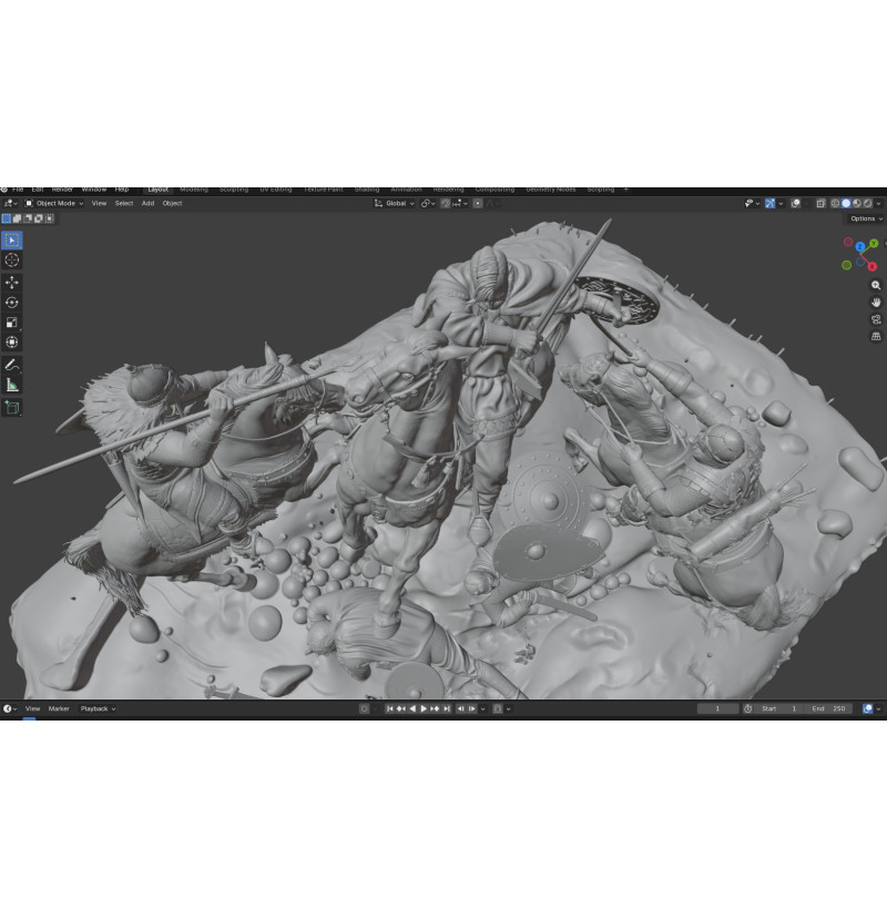 Sviatoslav Last Battle — Historical Diorama STL Files for 3D Printing