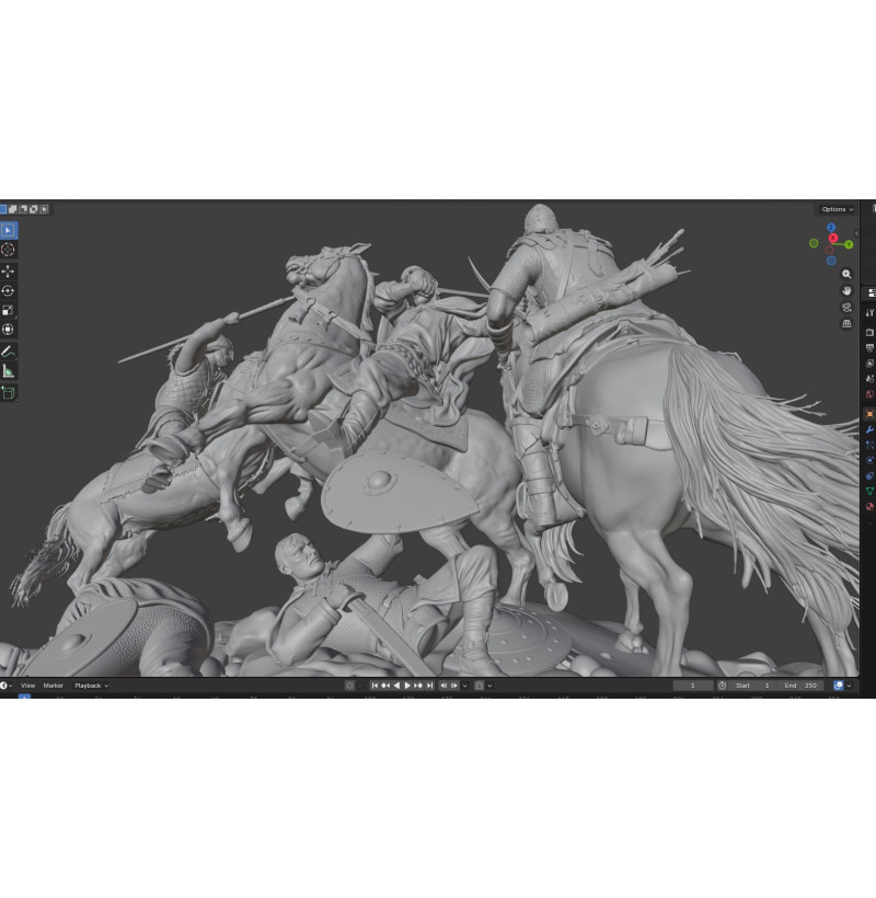 Sviatoslav Last Battle — Historical Diorama STL Files for 3D Printing