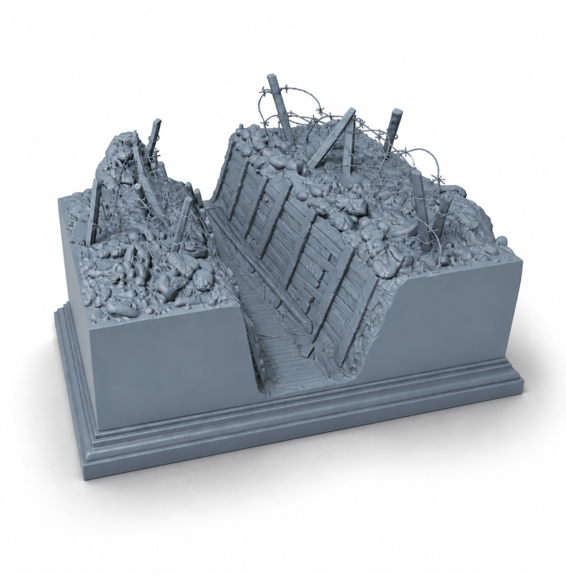 WWI Trench Fragment STL File for 3D Printing