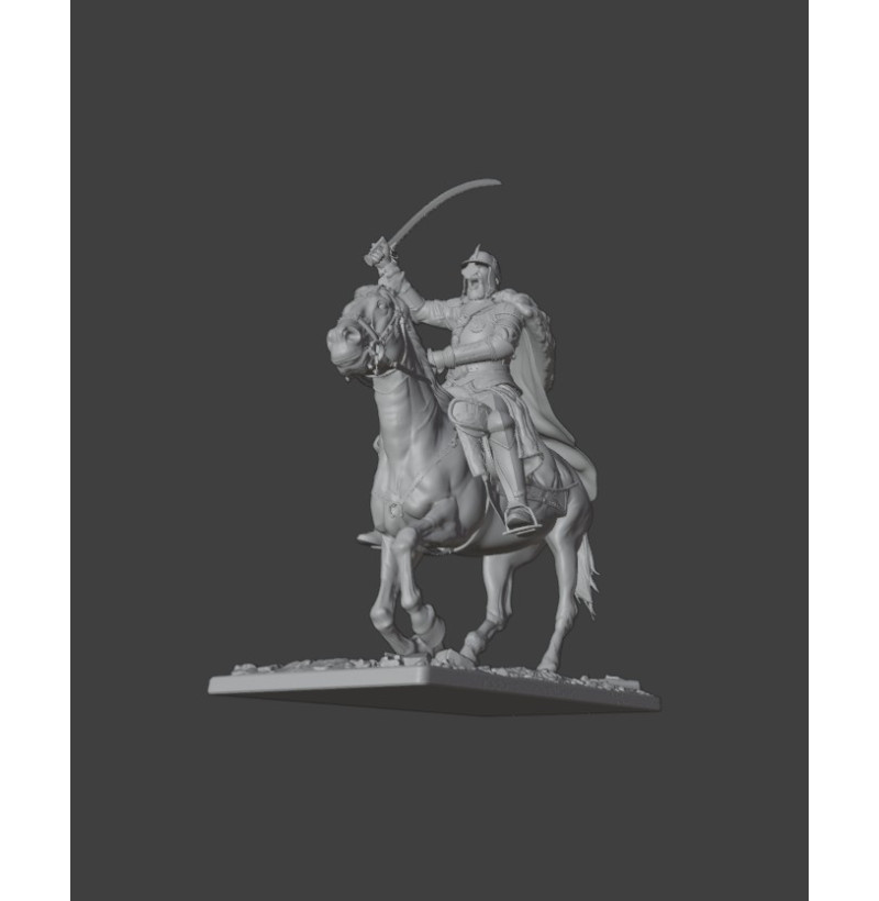 Polish Winged Hussar Cavalry – STL File for 3D Printable Historical Miniature