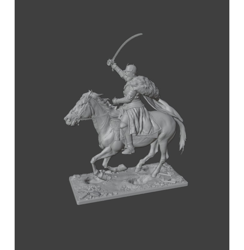 Polish Winged Hussar Cavalry – STL File for 3D Printable Historical Miniature
