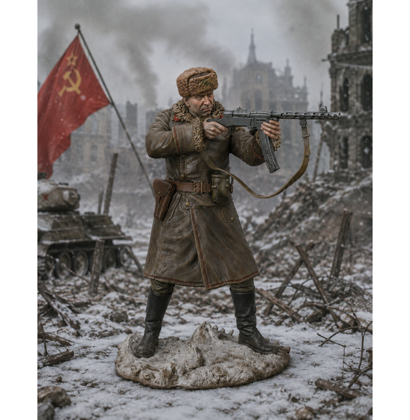 Soviet Red Army Soldier WWII – STL Model for 3D Printing