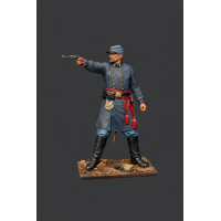 American Civil War Officer with Revolver — Detailed STL Miniature for 3D Printing