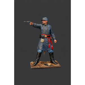 American Civil War Officer with Revolver — Detailed STL Miniature for 3D Printing