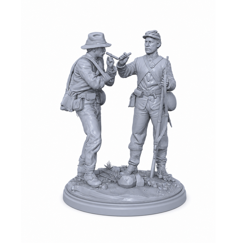 Civil War Diorama “Worn by War” STL File for 3D Printing