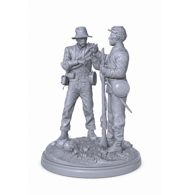 Civil War Diorama “Worn by War” STL File for 3D Printing