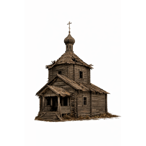 Cossack Wooden Church STL – Historical Eastern Europe Terrain for 3D Printing