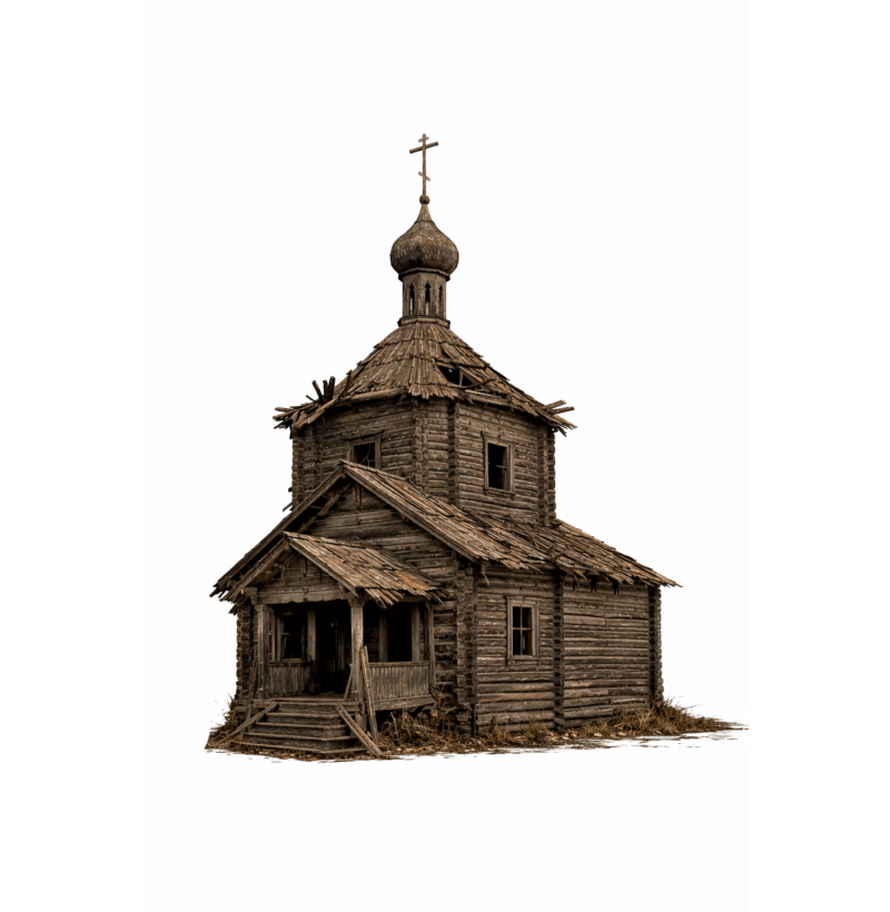 Cossack Wooden Church STL – Historical Eastern Europe Terrain for 3D Printing