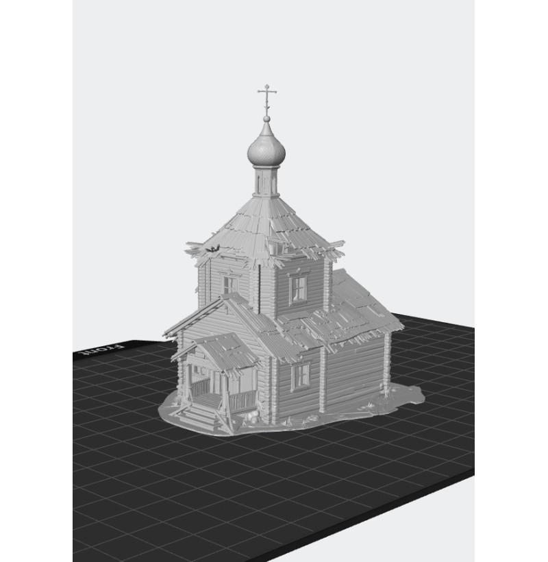 Cossack Wooden Church STL – Historical Eastern Europe Terrain for 3D Printing
