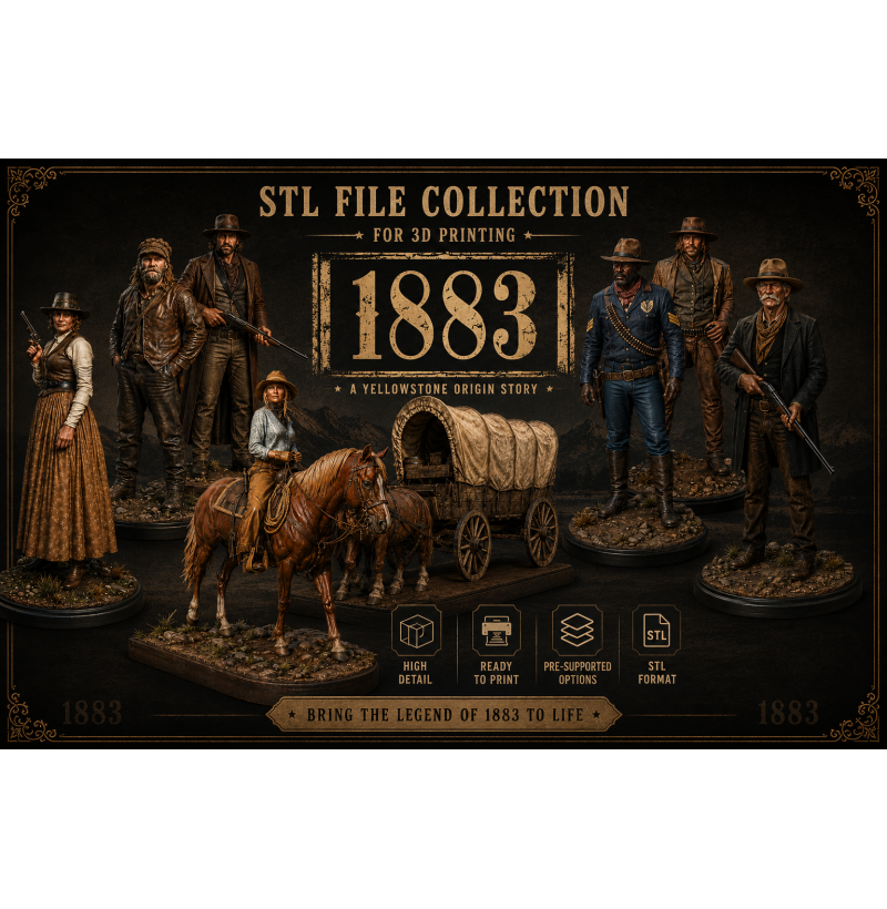 1883 Wild West STL Collection for 3D Printing