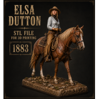 Elsa Dutton STL File for 3D Printing – 1883 Wild West Collection