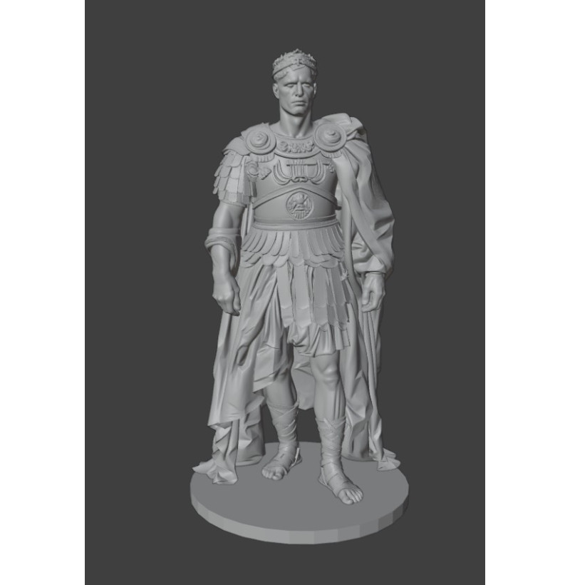 Roman Emperor Statue STL File for 3D Printing — Highly Detailed Imperial Figure
