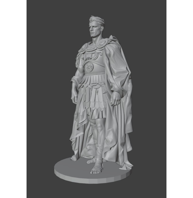 Roman Emperor Statue STL File for 3D Printing — Highly Detailed Imperial Figure