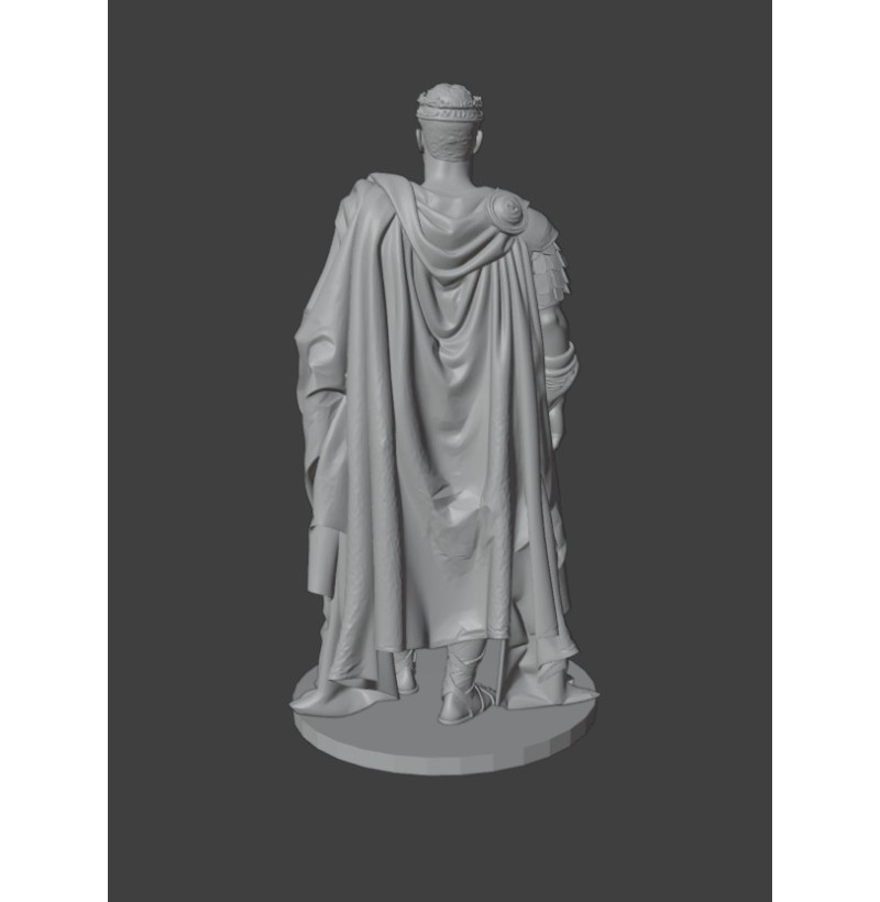Roman Emperor Statue STL File for 3D Printing — Highly Detailed Imperial Figure