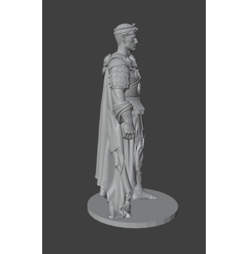 Roman Emperor Statue STL File for 3D Printing — Highly Detailed Imperial Figure