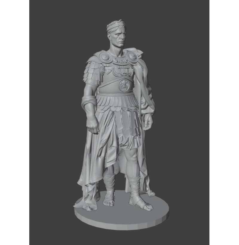Roman Emperor Statue STL File for 3D Printing — Highly Detailed Imperial Figure