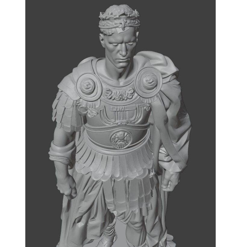 Roman Emperor Statue STL File for 3D Printing — Highly Detailed Imperial Figure